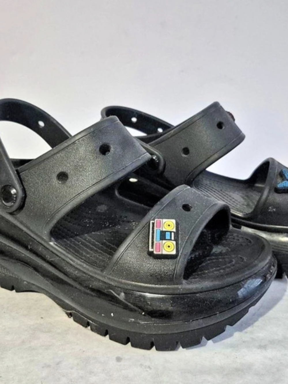 Crocs Classic Crush Sandal Black Platform Sandals